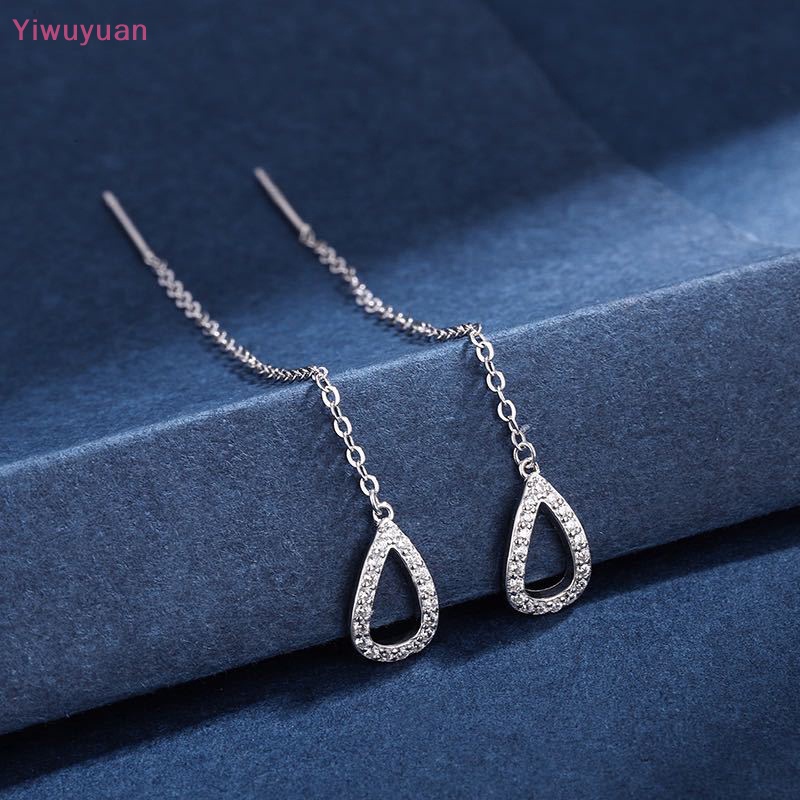 1 Đôi Bông Tai Dáng Dài Đính Đá Thời Trang Mới Cho Nữ