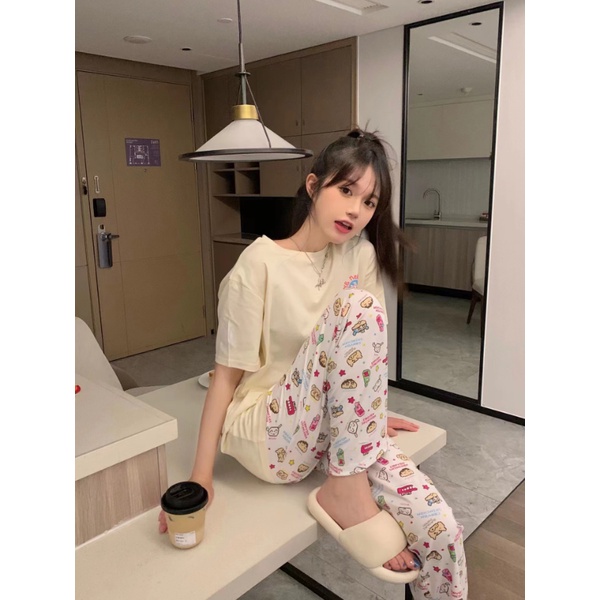 Quần Ngủ In Họa Tiết Hoạt Hình Đáng Yêu Dành Cho Nữ-AC0414