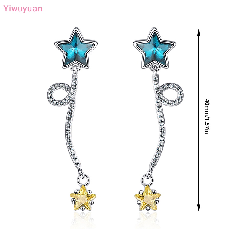 1 Cặp Bông Tai Ngôi Sao Nhỏ Đính Đá Zircon Đơn Giản Thời Trang Mới