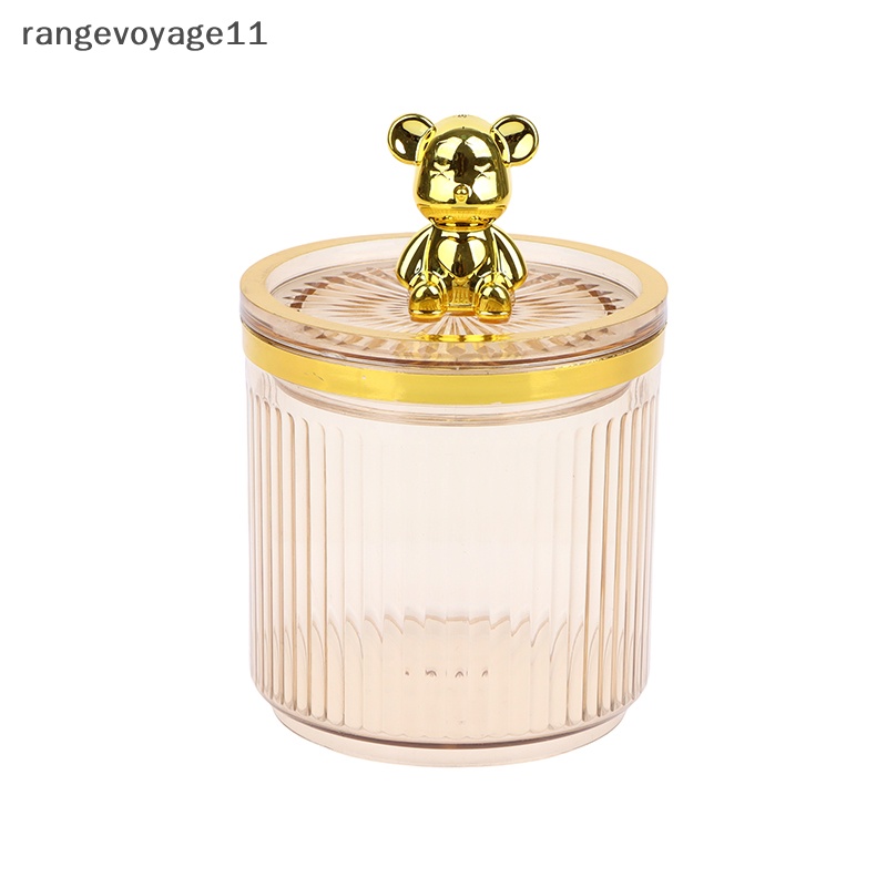 Lọ Đựng Mỹ Phẩm [Rangevoyage] Bằng Acrylic Trong Suốt Hình Gấu Dễ Thương