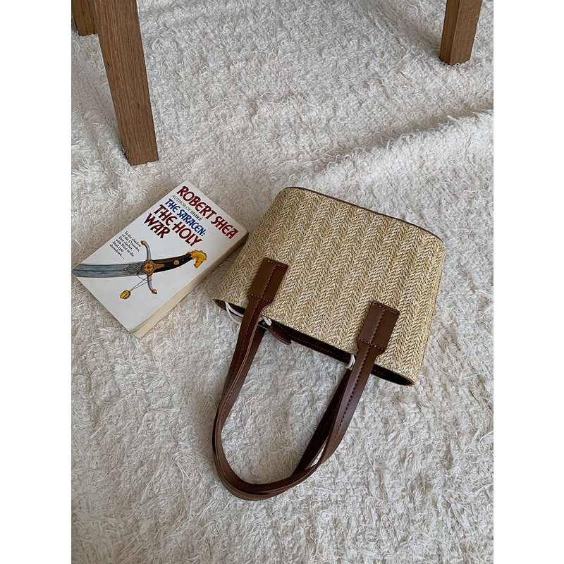 Túi Xách Đan Rơm Thời Trang Mùa Hè Hàn Quốc Mới Cho Nữ