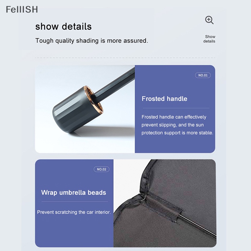 Dù Che Nắng Chống Tia UV 439br 125cm 140cm Có Thể Gập Lại Tiện Dụng Cho Xe Hơi