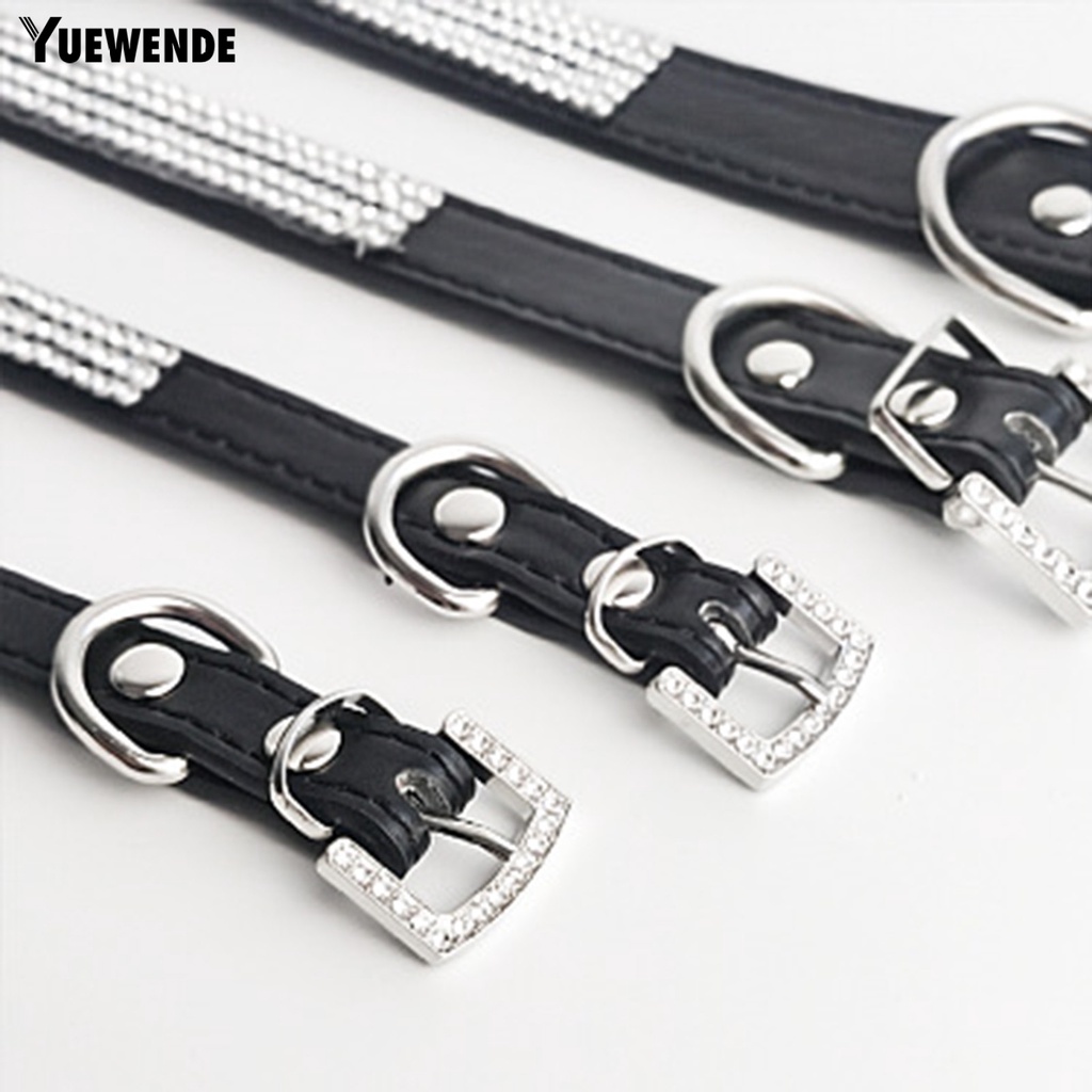 Vòng Cổ Giả Da Đính Đá Lấp Lánh Dành Cho Thú Cưng