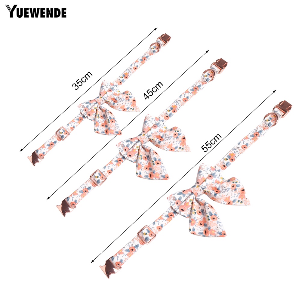 Vòng Cổ Thắt Nơ In Hoa Dễ Thương Cho Thú Cưng