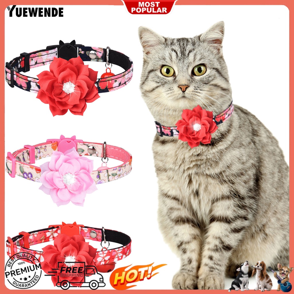 Yq.e Vòng Cổ Tháo Rời Được Họa Tiết Hoa Lớn Thoải Mái Dành Cho Thú Cưng Trong Nhà