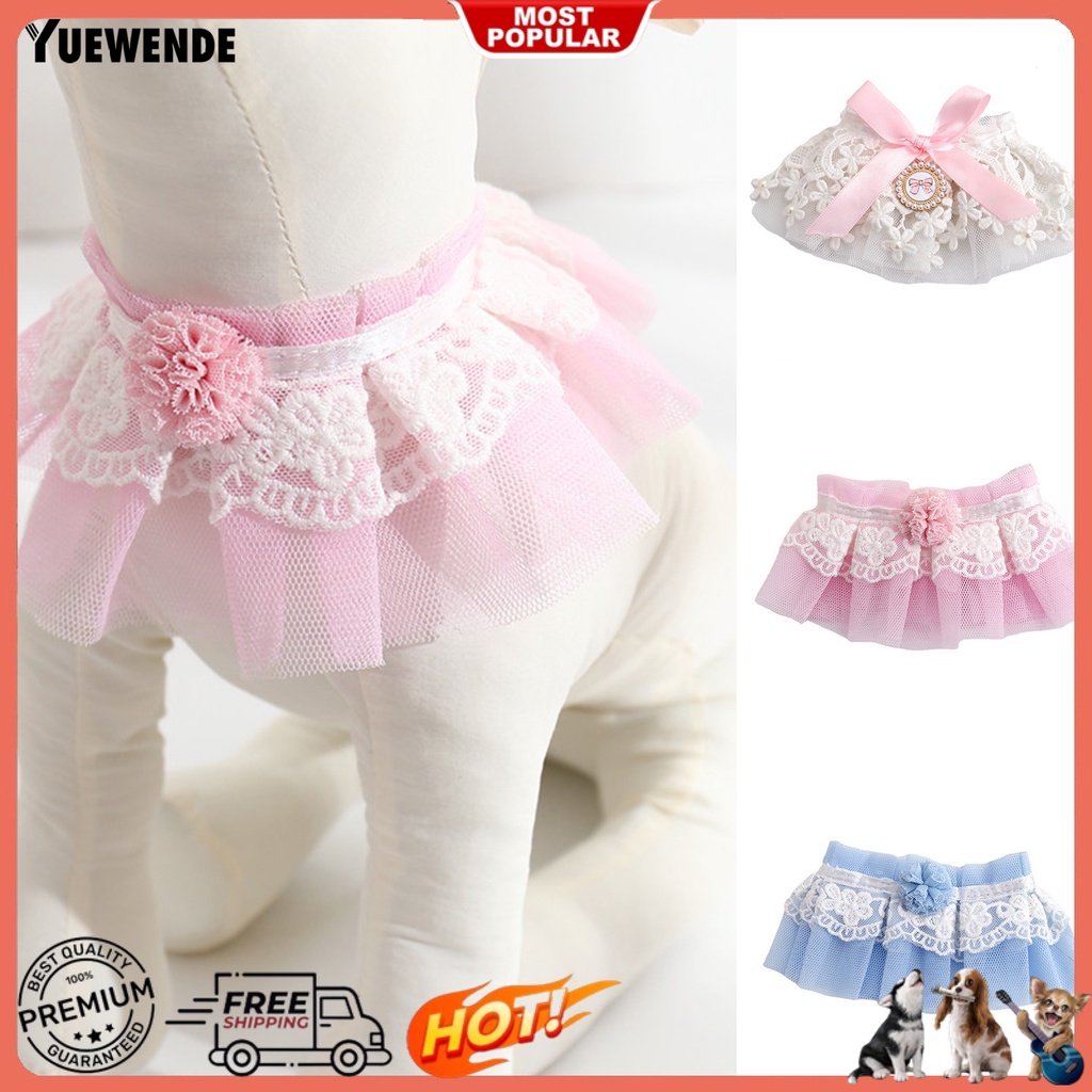 Yq.e Yếm Đeo Cổ Siêu Mềm Mại Chống Mài Mòn Phối Ren Lưới Dành Cho Thú Cưng