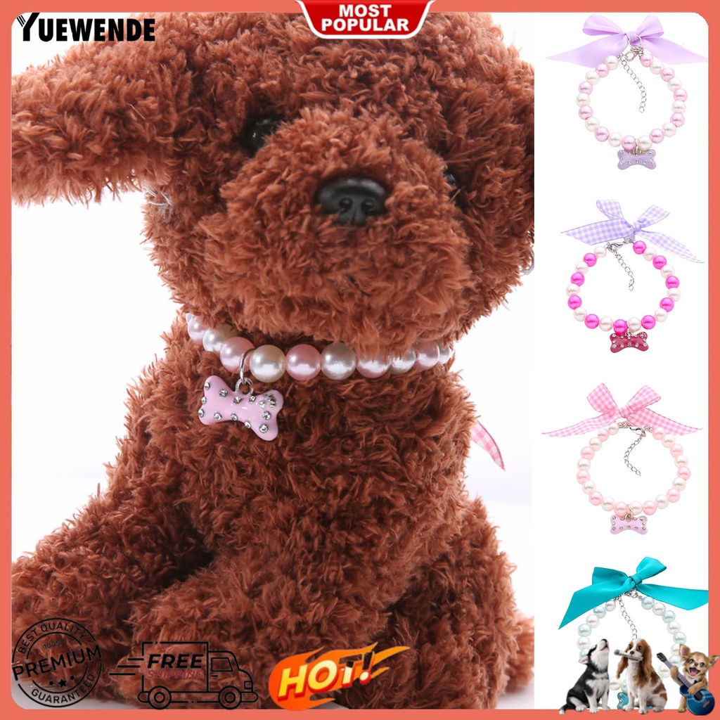 Vòng Cổ Ngọc Trai Giả Thời Trang Chống Dao Động Cho Thú Cưng YQ.E