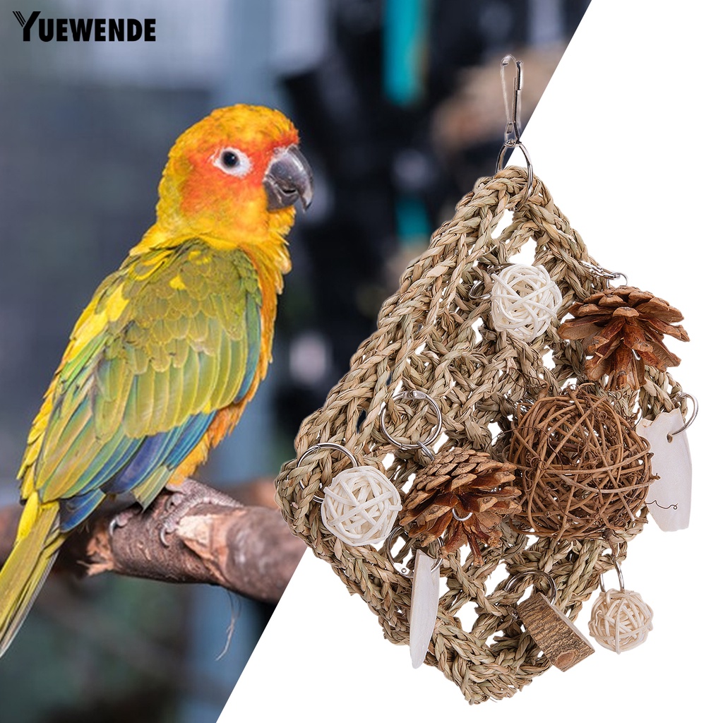 Yq.e Đồ Chơi Chất Liệu Tự Nhiên Trọng Lượng Nhẹ Chống Cắn Mài Răng Cho Chim Vẹt