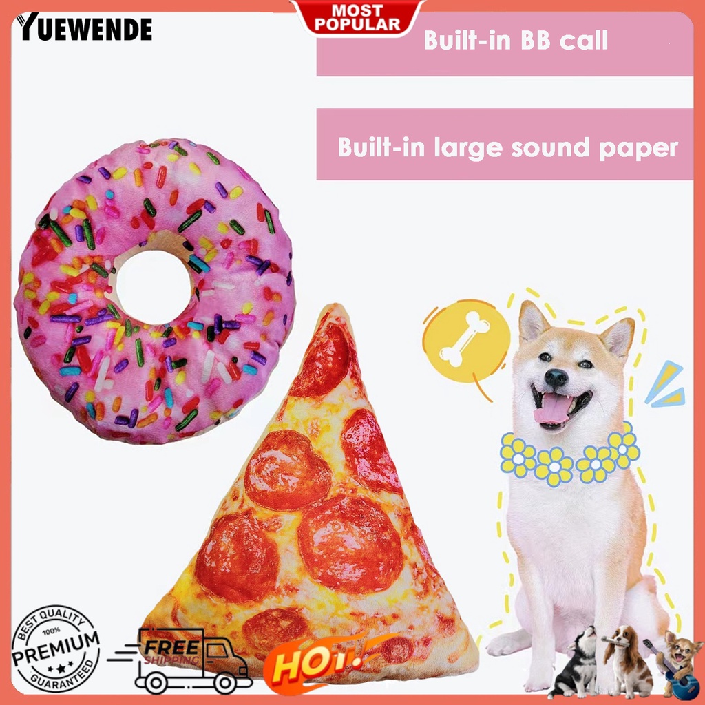 Đồ Chơi Nhai Hình Bánh Donut Có Tiếng Kêu Chống Cắn Cho Thú Cưng