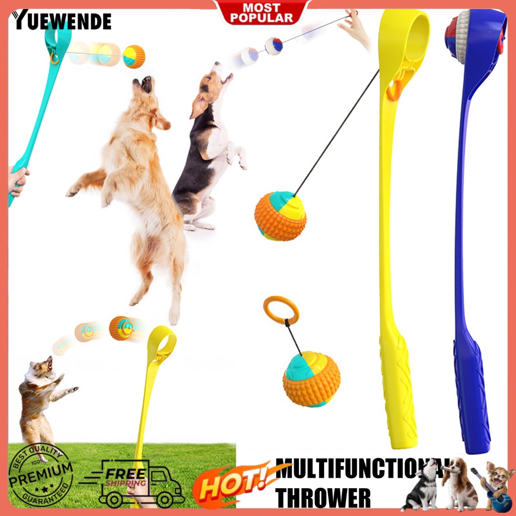 Yq.e Đồ Chơi Ném Bóng Đàn Hồi Bằng ABS Có Dây Thu Gọn Cho Bé Gặm