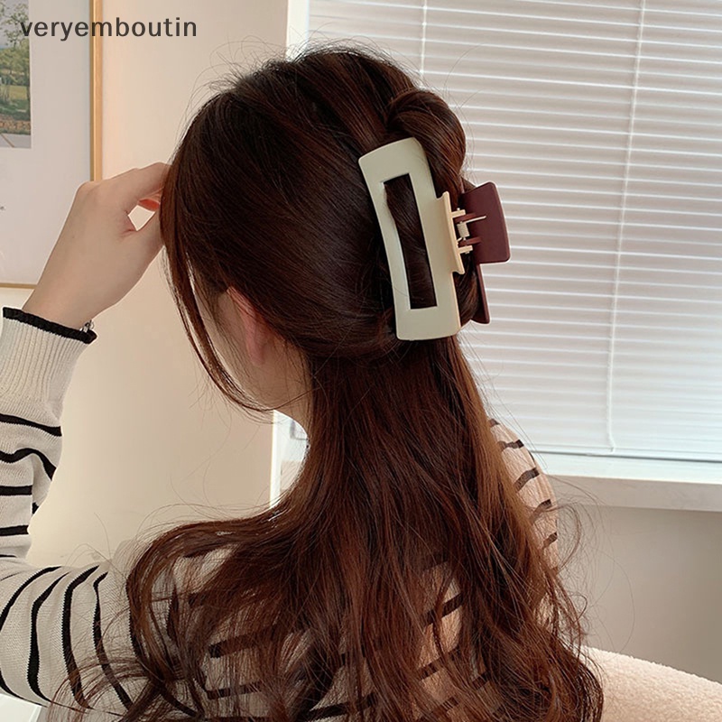 Kẹp Tóc Hình Vuông Hai Tông Màu Nhám Mới