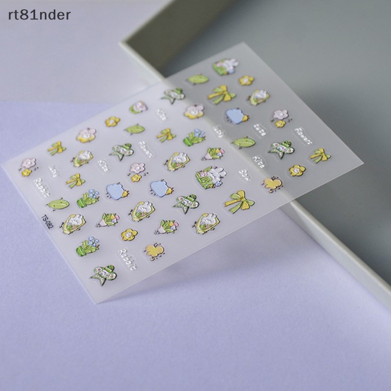 1 Tờ Nhãn Dán Trang Trí Móng Tay Họa Tiết Hoa Phong Cách Bohemia