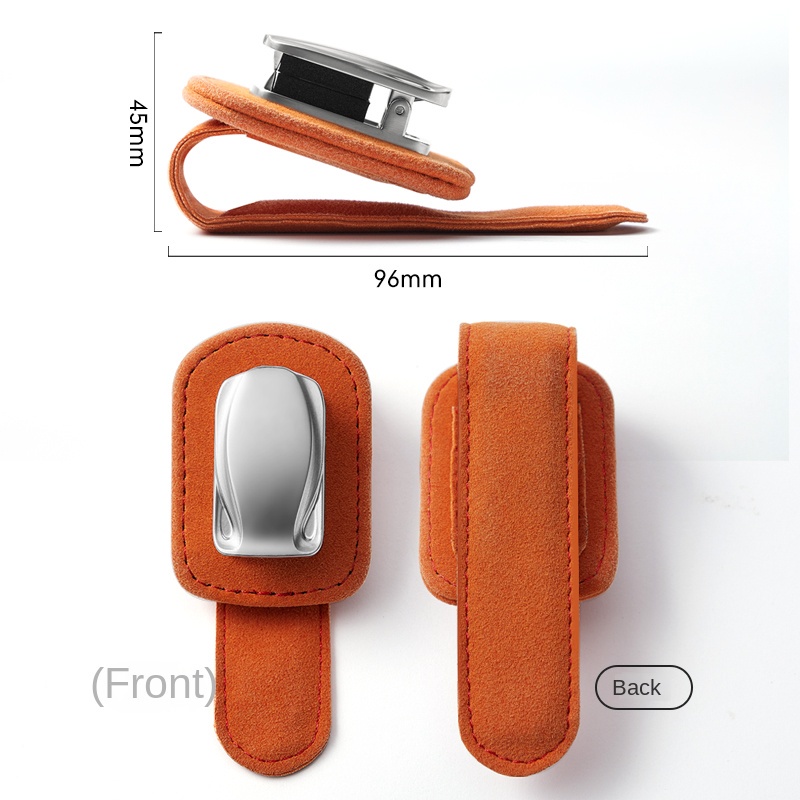 Túi Da Lộn Đựng Mắt Kính Gắn Tấm Che Nắng Xe Hơi Tiện Dụng