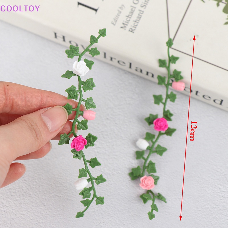 Set 2 Mô Hình Hoa Hồng Leo Trèo Trang Trí Nhà Búp Bê Tỉ Lệ 1: 12