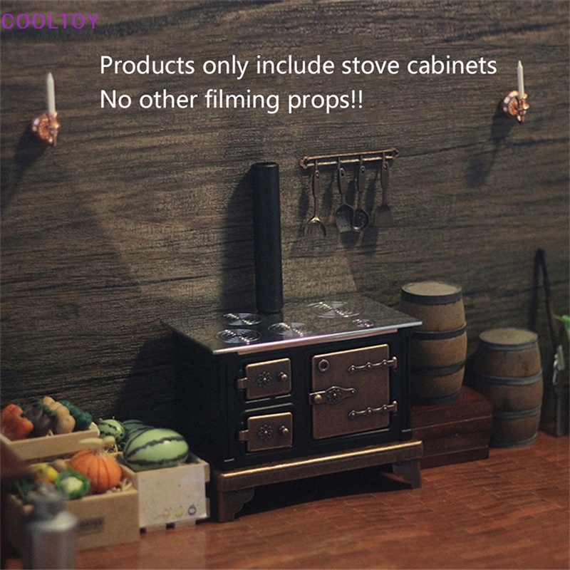 Mô Hình Bếp Lò Mini Tỷ Lệ 1: 12 Dùng Để Trang Trí Nhà Búp Bê
