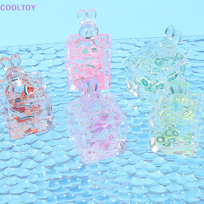 Cooltoy Set 2 Đồ trang trí Thỏ Bunny Hoạt Hình Dạ Quang Trang Trí Tiểu Cảnh / Nhà Búp Bê