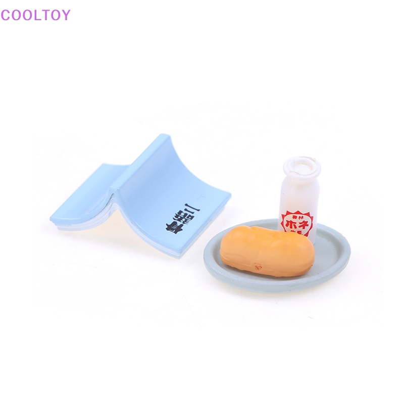 Cooltoy 1 Bộ Đồ Chơi Mô Hình Đĩa Bánh Mì Sữa Thức Ăn Mini Trang Trí Nhà Búp Bê