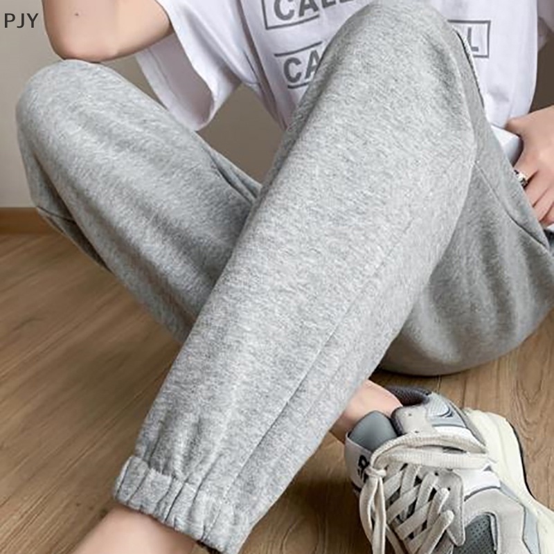 Quần Dài Lưng Cao Ống Rộng Màu Trơn Phong Cách Hàn Quốc Thời Trang Mùa Hè Cho Nữ