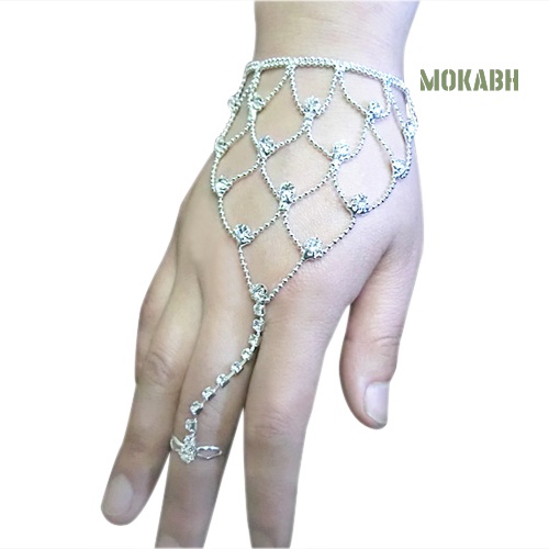 Vòng Tay Phối Nhẫn Đính Đá Sang Trọng Cho Cô Dâu