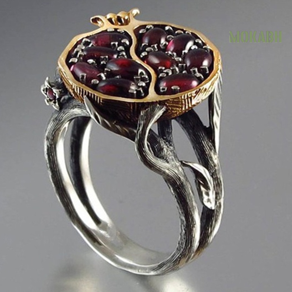 Nhẫn Đính Hôn Giả Mây Đính Đá Quý Nhân Tạo Cổ Điển Cho Nữ