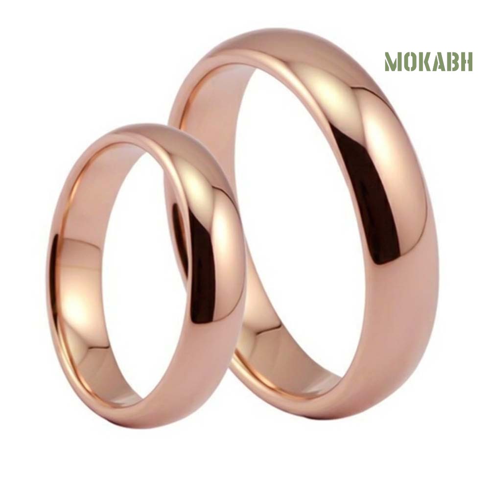 Nhẫn Cưới Bằng Thép Không Gỉ Hình Mái Vòm Thời Trang Cho Nam Và Nữ