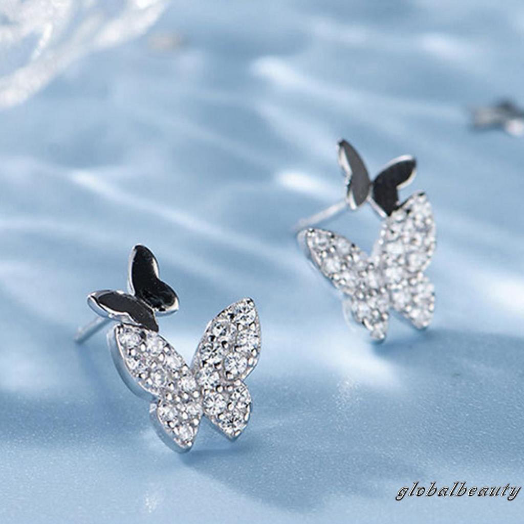 Bông Tai Hình Học Đính Kim Cương Lấp Lánh Sáng Tạo Dành Cho Nữ