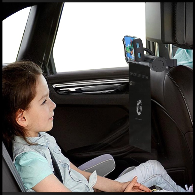 Giá Đỡ Điện Thoại / Máy Tính Bảng 2 Trong 1 Dạng Cuộn Tiện Dụng Gắn Ghế Sau Xe Hơi