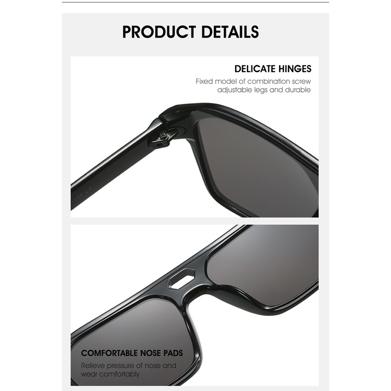 Kính Mát Gọng Vuông Phong Cách vintage Thời Trang Mới Cho Nam