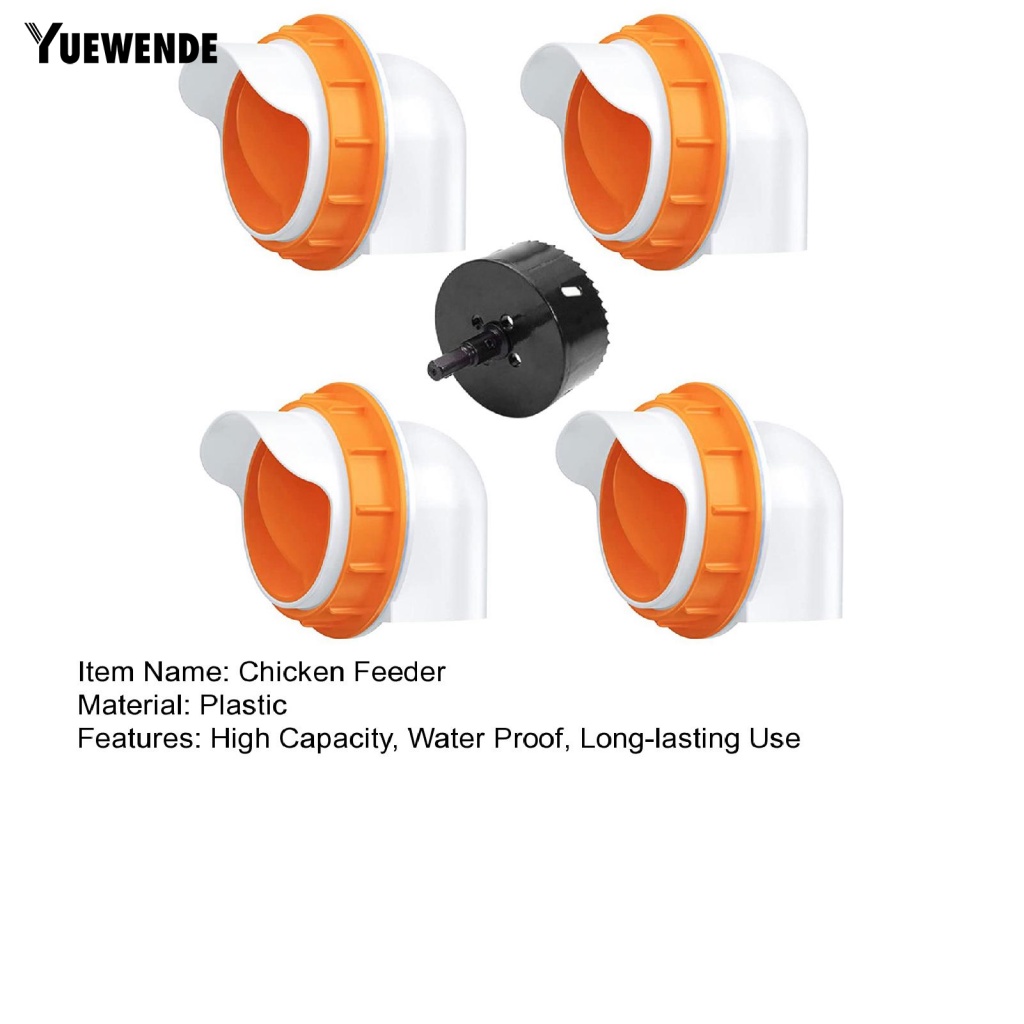 Bộ 4 Dụng Cụ Cho Gà Ăn Tự Động Không Chất Thải