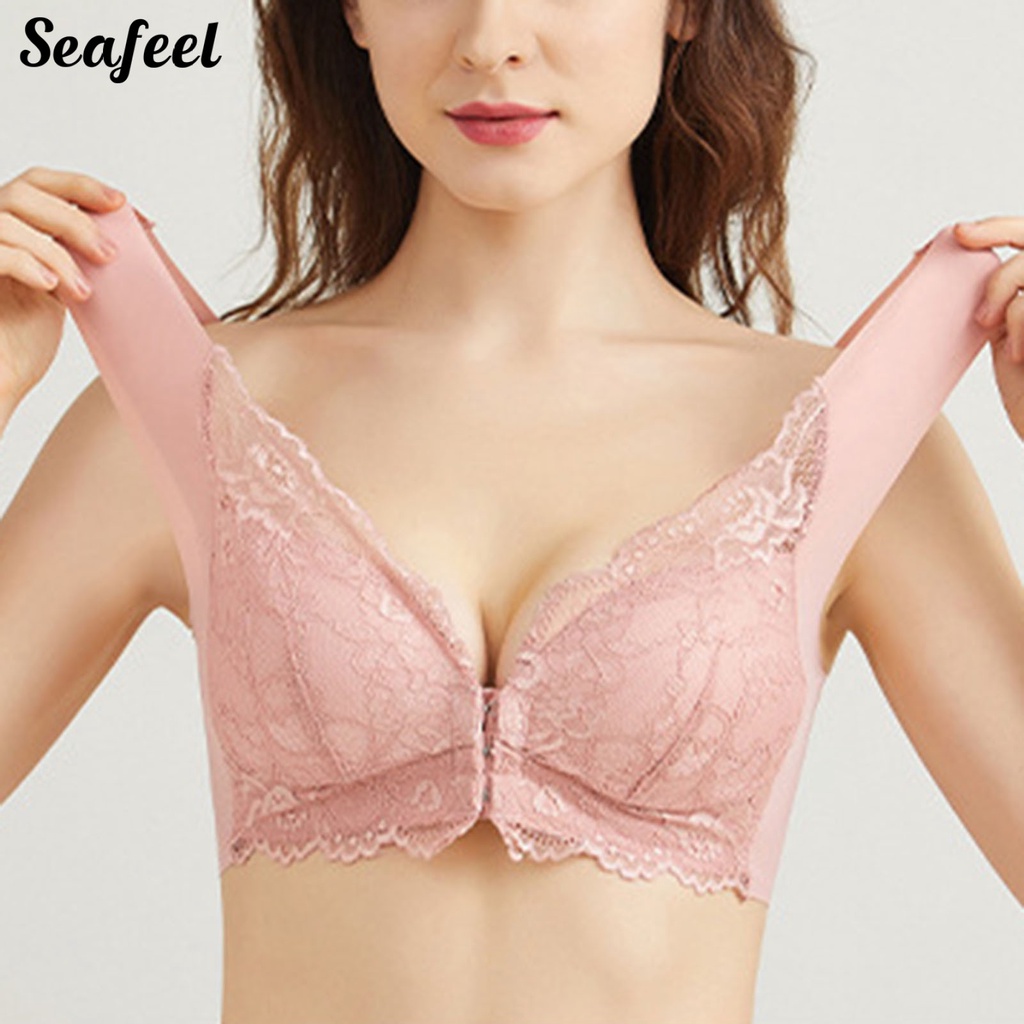 Áo Lót Thể Thao Nâng Ngực Cài Trước Dây Bản Rộng Màu Sắc Không Đường May Thấm Hút Tốt Plus Size Cho Nữ