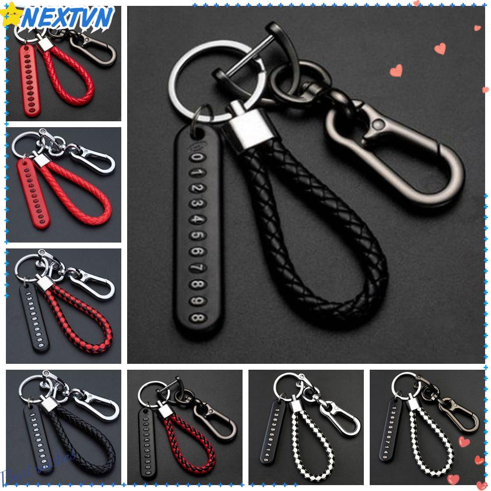 Móc Khóa Xe Hơi Chống Thất Lạc Bằng Da Bện DIY