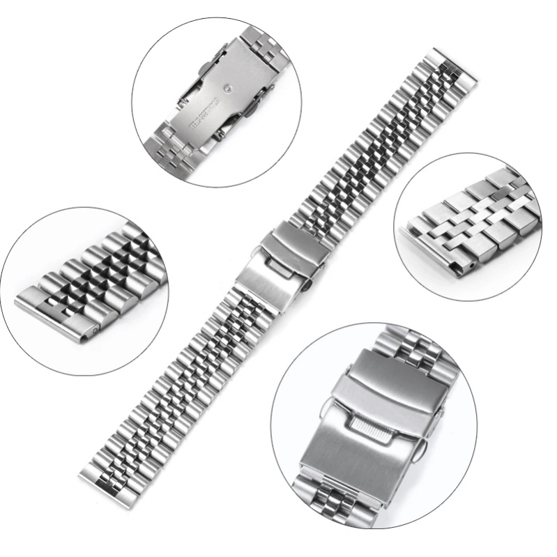 Dây Đeo Đồng Hồ Bằng Thép Không Gỉ 18mm 19mm 20mm 21mm 22mm 24mm Seiko SKX007 SKX009