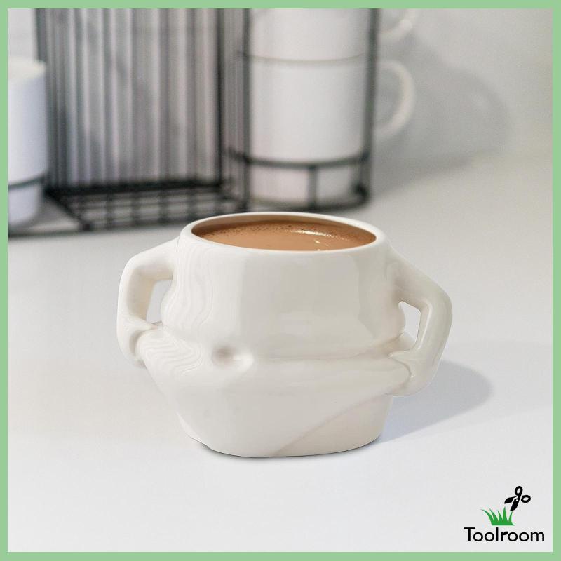 Cốc Sứ Uống Cà Phê Màu Trắng Handmade Độc Đáo Trang Trí Nhà Hàng / Tiệc Tùng