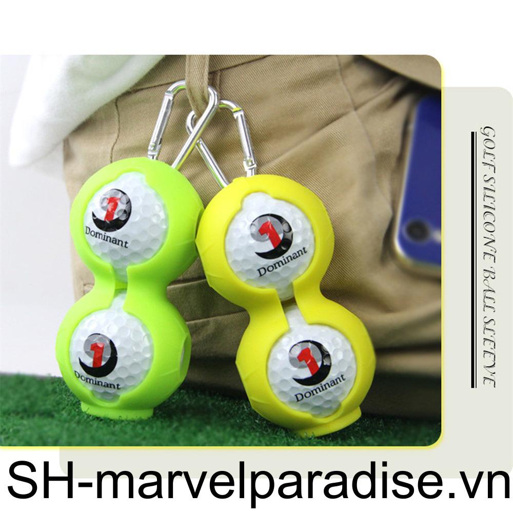 Vỏ Bọc Bóng Golf Bằng Silicon Mềm Hai Lớp Chống Rơi Kèm 2 Móc Khóa