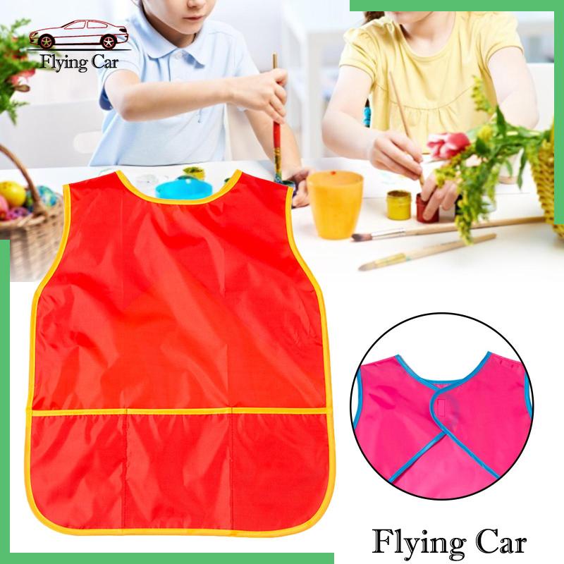 [Lzdjfmy2] Tạp Dề Vẽ Tranh Không Tay Có Túi Cho Họa Sĩ