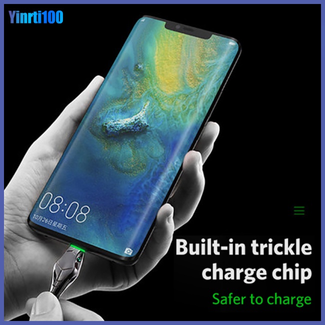 Dây Cáp Sạc Nhanh Yinrti Có Đèn Led Cho Samsung Huawei Xiaomi 5A