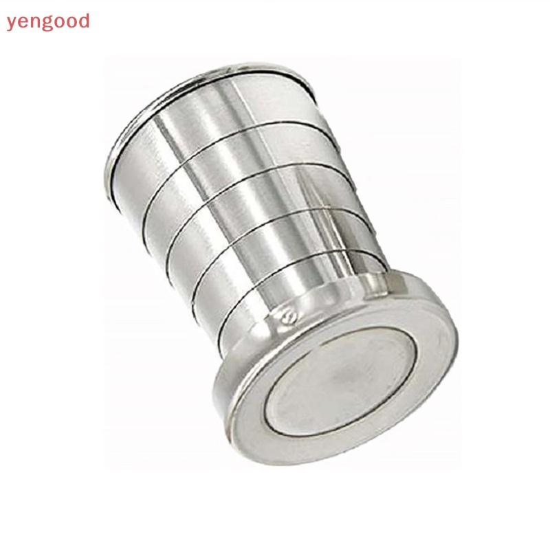 Cốc Uống Nước Bằng Thép Không Gỉ Có Thể Gấp Gọn Kèm Móc Khóa Tiện Lợi