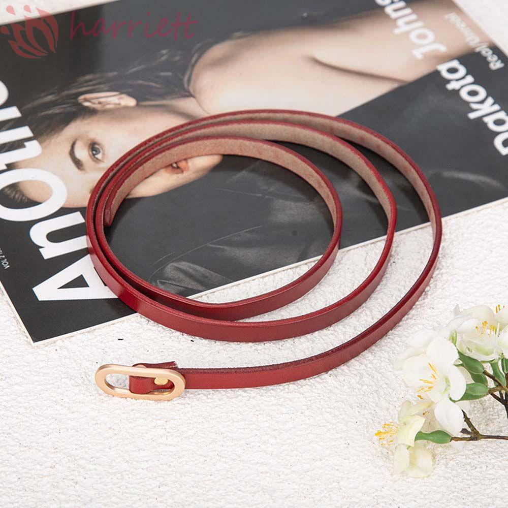 Thắt lưng da bò khóa vuông kim loại tùy chọn màu sắc thời trang