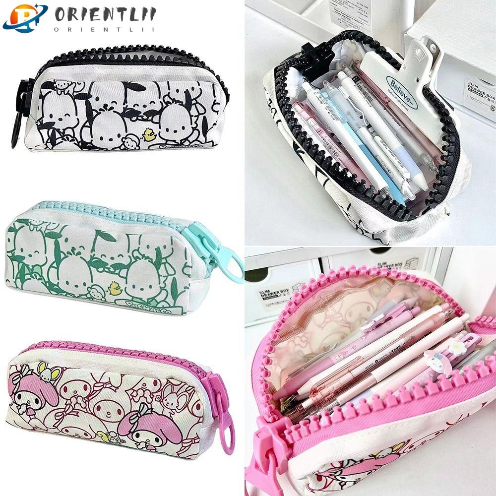 Túi Đựng Bút Bằng Vải Canvas Sức Chứa Lớn In Họa Tiết Chó Pacha Phối Khóa Kéo Tiện Dụng Cho Học Sinh / Văn Phòng