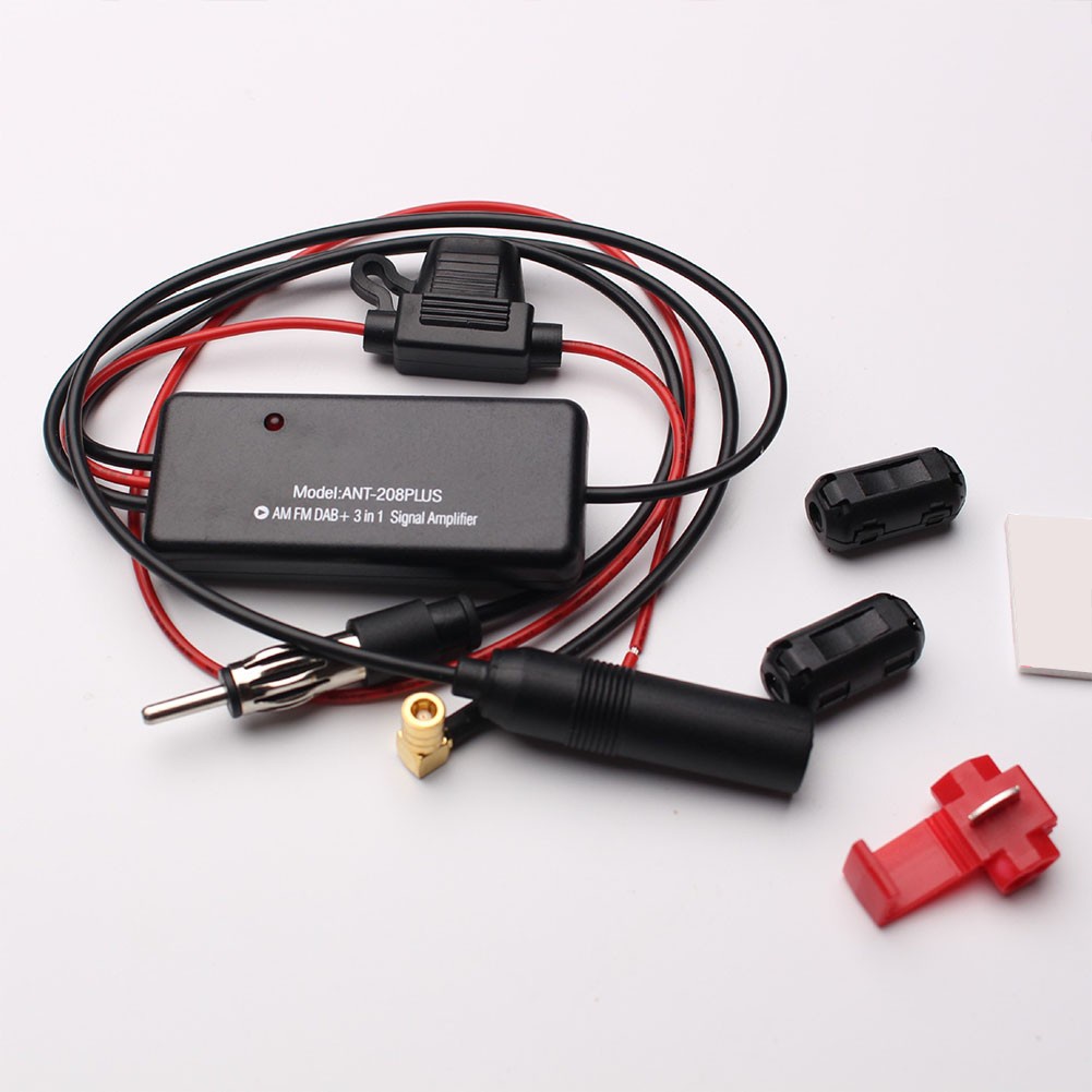 1 Bộ Khuếch Đại Tín Hiệu Ăng Ten Xe Hơi 10-15V 25DB 3 Trong 1