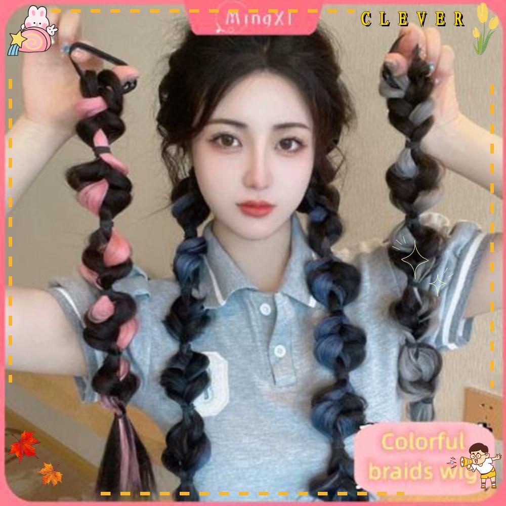 Tóc Giả Thắt Bím Màu Sắc Tự Nhiên Dễ Thương Dành Cho Nữ