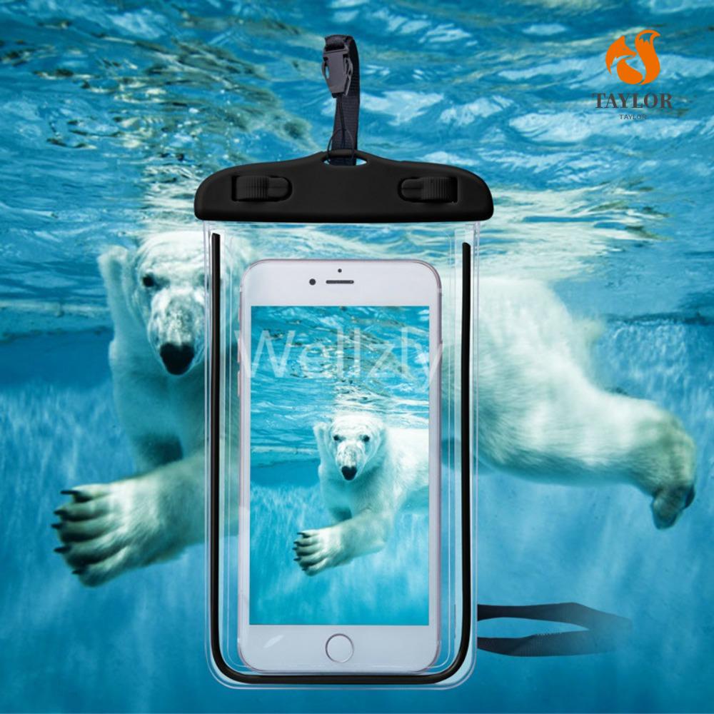 Túi Đựng Điện Thoại Bằng PVC Chống Thấm Nước Màu Dạ Quang TAYLOR1 Tiện Dụng Mang Theo Bơi Lội / Lướt Sóng