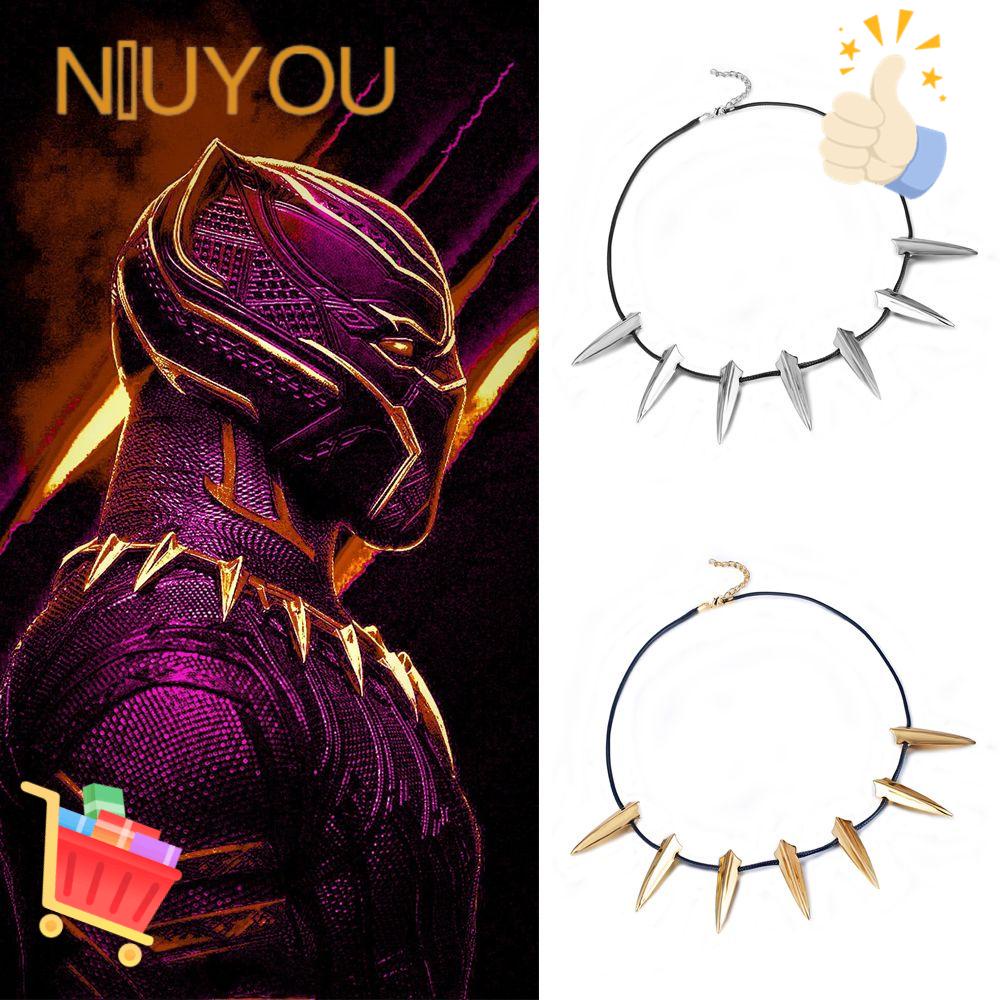 Vòng cổ Mặt Báo Đen Phong Cách Punk Hip Hop Punk Cổ Điển