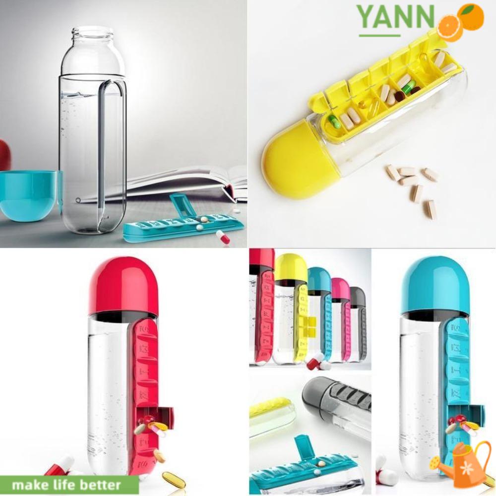 Bình Nước Thể Thao Bằng Nhựa Hình Viên Thuốc 600ml