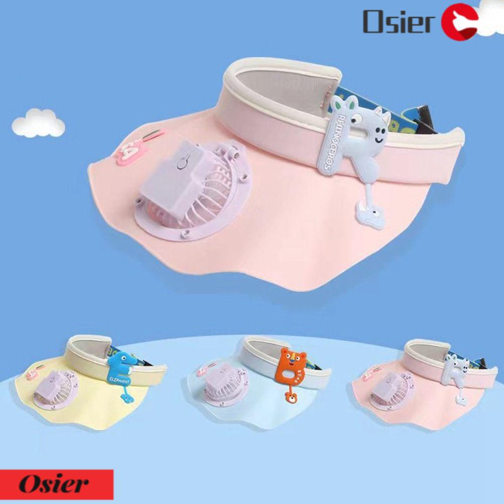 Mũ Lưỡi Trai Chống Nắng Mùa Hè Hở Chóp Họa Tiết Hoạt Hình Có Quạt USB