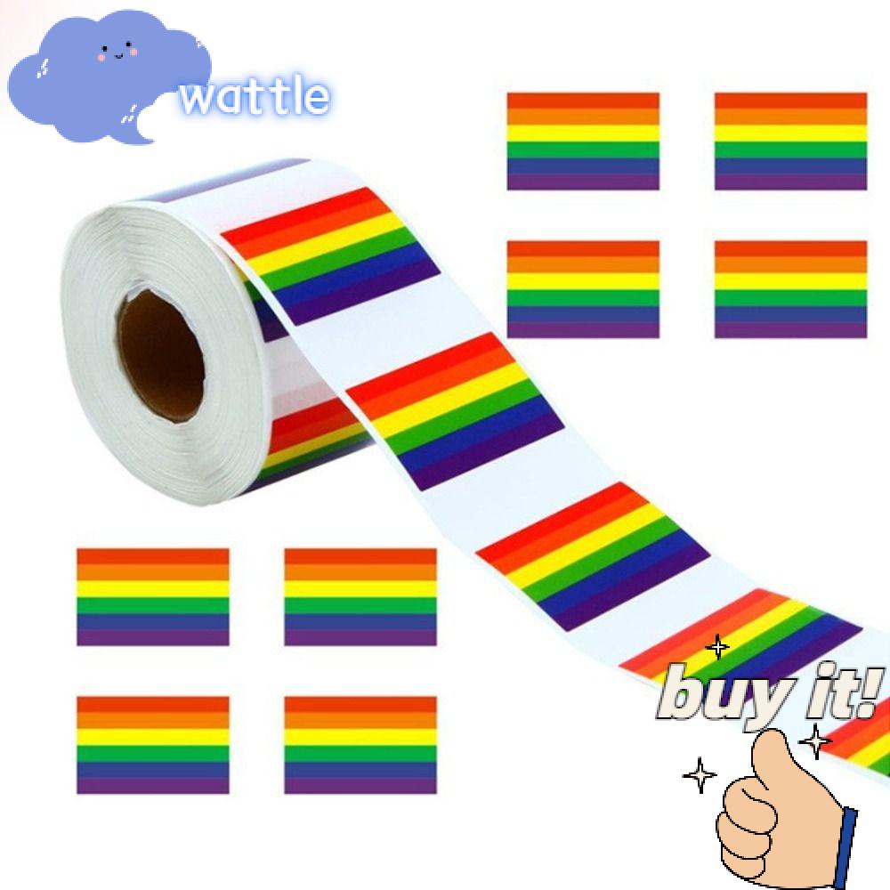 1 Cuộn Sticker Cầu Vồng Hình Chữ Nhật Tự Dính Trang Trí Tiệc