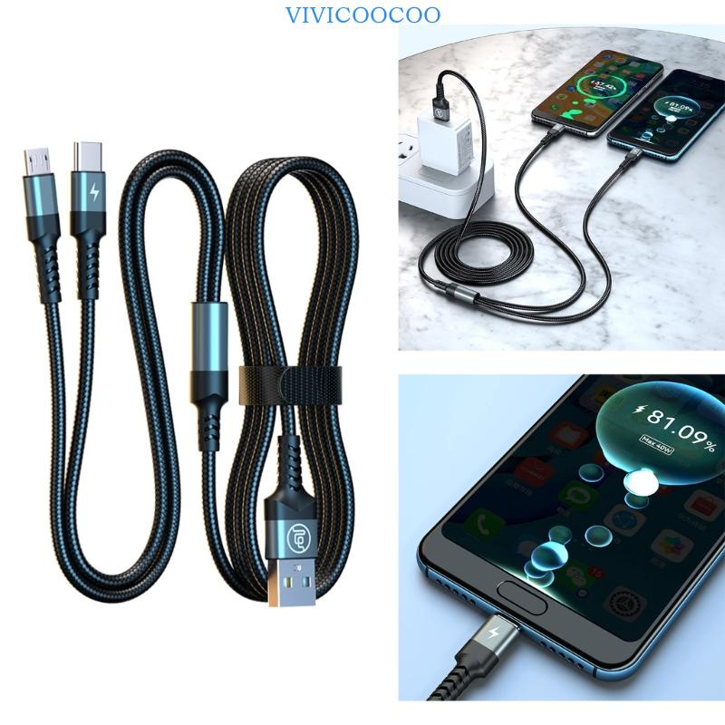 Dây Cáp Chuyển Đổi USB Sang Type-C + Micro USB Hỗ Trợ Sạc Và Truyền Dữ Liệu