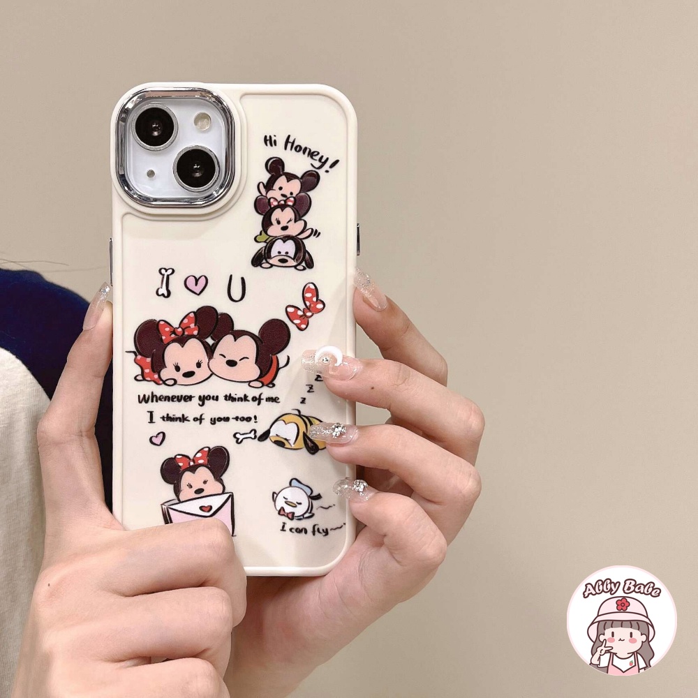 Ốp Điện Thoại TPU Mềm Bóng In Hình Chuột Hoạt Hình Chống Va Đập Cho IPhone 14 Pro Max 11 12 Pro Max X XS 7Plus