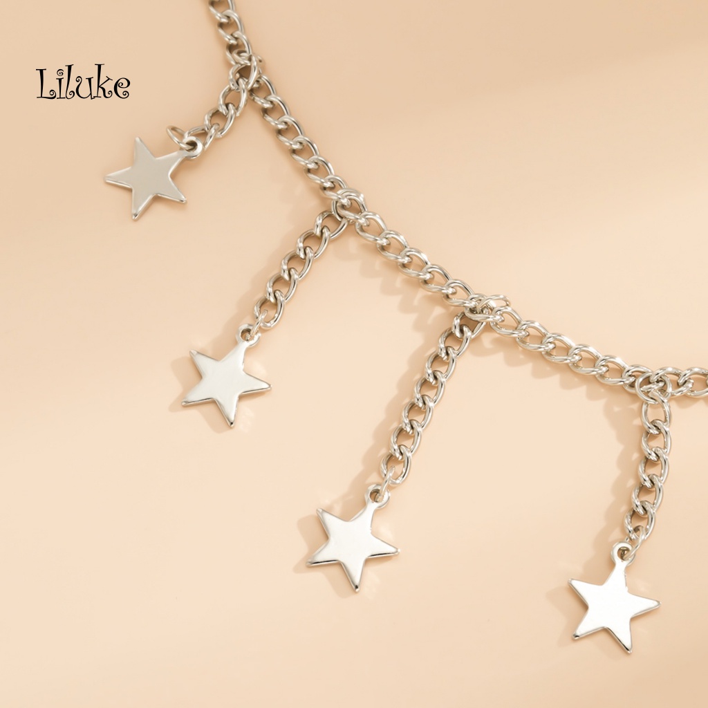 Vòng cổ Hợp Kim Mạ Điện Trang Trí Ngôi Sao Tua Rua Thời Trang Cho Nữ