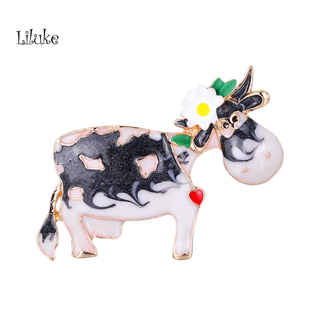 Trâm Cài Áo Hình Chú Bò Hoạt Hình Đáng Yêu Đính Đá